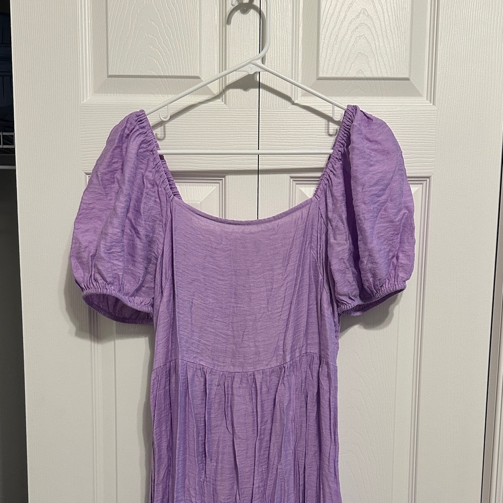 Express Lilac Smocked Dress